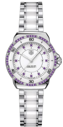 TAG Heuer Formula 1 32 Stainless Steel / Amethysts / White / Bracelet